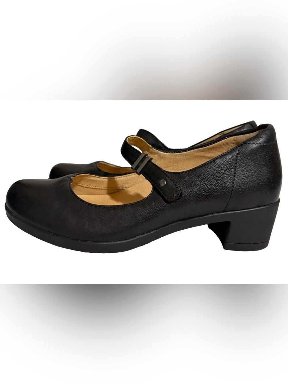 Dansko Women's Callista Black Burnished Leather Mary Jane Pumps EU 37 US 6.5–7